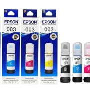 Epson 003 65ml Ink Bottle (Magenta, Yellow, Cyan, Black) ;Compatible with :L1100/L1200/L3100/L3200/L3500/L5100/L5200/L11050