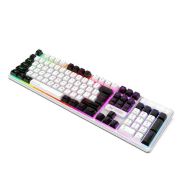 Ant Esports KM1610 LED Keyboard and Mouse Combo, 104 Keys Rainbow Backlit Keyboard and 7 Colour RGB Mouse, White Gaming Keyboard and Mouse Combo for PC Laptop Xbox PS4 Gamers and Work