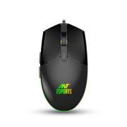 Ant Esports KM1650 Gaming Keyboard & Mouse Combo, Wired Backlit Rainbow LED Keyboard & 3200 DPI Gaming Mouse for PC/Laptop – Black