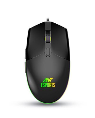 Ant Esports KM1650 Gaming Keyboard & Mouse Combo, Wired Backlit Rainbow LED Keyboard & 3200 DPI Gaming Mouse for PC/Laptop – Black