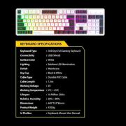 Ant Esports KM1610 LED Keyboard and Mouse Combo, 104 Keys Rainbow Backlit Keyboard and 7 Colour RGB Mouse, White Gaming Keyboard and Mouse Combo for PC Laptop Xbox PS4 Gamers and Work