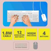 ZEBRONICS Zeb-JUDWAA 900 Wired USB Keyboard and Mouse Set with 12 hotkeys, 800/1200/1600 DPI, 1.8m USB Cable, Dedicated DPI Button, UV Printed chiclet Keys, Rupee Key and Silent Usage