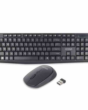 iVOOMi Spice IV-101KMC Wireless, Spill Resistant, Plug & Play Keyboard & Mouse Combo, Black