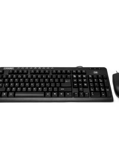 TVS ELECTRONICS Champ Executive Multimedia Combo (Wired Keyboard & Mouse)|10 Million+ keystrokes|Multimedia Functions