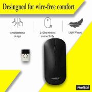 Frontech KB-0015 Multi-Device Wireless Keyboard Mouse Combo for Seamless Connection || Black || Compatible for PC, Laptop, Windows, Mac, Android with Nano reciver