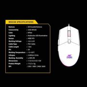 Ant Esports KM1610 LED Keyboard and Mouse Combo, 104 Keys Rainbow Backlit Keyboard and 7 Colour RGB Mouse, White Gaming Keyboard and Mouse Combo for PC Laptop Xbox PS4 Gamers and Work