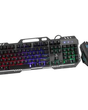 TAG GAMERZ Gaming Combo KIT Avenger RGB Keyboard/Mouse with 3 Color LED Keyboard and 1200/1600/2400/3200 DPI (Black)