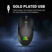 Ant Esports KM1650 Gaming Keyboard & Mouse Combo, Wired Backlit Rainbow LED Keyboard & 3200 DPI Gaming Mouse for PC/Laptop – Black