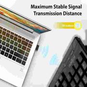 Frontech KB-0015 Multi-Device Wireless Keyboard Mouse Combo for Seamless Connection || Black || Compatible for PC, Laptop, Windows, Mac, Android with Nano reciver