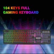 Ant Esports KM1650 Gaming Keyboard & Mouse Combo, Wired Backlit Rainbow LED Keyboard & 3200 DPI Gaming Mouse for PC/Laptop – Black
