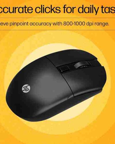 HP KM200 Wireless Mouse and Keyboard Combo, Full-Size Ergonomic Design, 3 Button and Built-in Scroll Wheel, 2.4 GHz Wireless connectio, 3 Years Warranty (7J4G8AA)