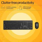 HP KM200 Wireless Mouse and Keyboard Combo, Full-Size Ergonomic Design, 3 Button and Built-in Scroll Wheel, 2.4 GHz Wireless connectio, 3 Years Warranty (7J4G8AA)