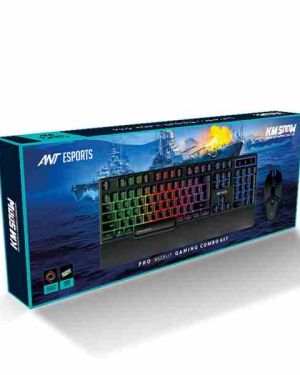Ant Esports KM500W Gaming Backlit Keyboard and Mouse Combo, LED Wired Gaming Keyboard, Ergonomic & Wrist Rest Keyboard, Programmable Gaming Mouse for PC/Laptop/Mac- World of Warships Edition