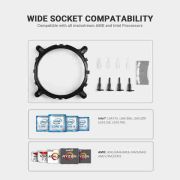 Ant Esports ICE-C200 V2 CPU Cooler/CPU Fan with Rainbow LED Fan | Support – Intel : LGA1700 / 115X / 1200/1366 x 775 & AMD : AM5, AM4, AM3+, AM3, AM2+, FM2, FM1