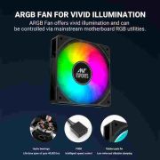 Ant Esports ICE-C612 V2 ARGB CPU Cooler| Support Intel LGA1200, LGA115X, LGA20XX, LGA1366, LGA1700 and AMD FM1, FM2, FM2+, AM2, AM2+, AM3, AM3+, AM4, AM5