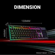 Ant Esports KM1600 Gaming Keyboard & Mouse Combo, Wired Backlit Rainbow LED Keyboard & 3200 DPI Gaming Mouse for PC/Laptop – Black