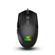 Ant Esports KM1600 Gaming Keyboard & Mouse Combo, Wired Backlit Rainbow LED Keyboard & 3200 DPI Gaming Mouse for PC/Laptop – Black