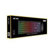 Ant Esports KM1600 Gaming Keyboard & Mouse Combo, Wired Backlit Rainbow LED Keyboard & 3200 DPI Gaming Mouse for PC/Laptop – Black