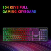 Ant Esports KM1600 Gaming Keyboard & Mouse Combo, Wired Backlit Rainbow LED Keyboard & 3200 DPI Gaming Mouse for PC/Laptop – Black