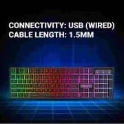 Ant Esports KM1600 Gaming Keyboard & Mouse Combo, Wired Backlit Rainbow LED Keyboard & 3200 DPI Gaming Mouse for PC/Laptop – Black