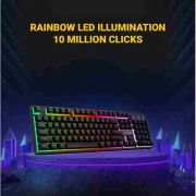 Ant Esports KM1600 Gaming Keyboard & Mouse Combo, Wired Backlit Rainbow LED Keyboard & 3200 DPI Gaming Mouse for PC/Laptop – Black