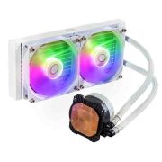 Cooler Master ML240L Core ARGB CPU Liquid Cooler – White | Support Intel & AMD Processor – LGA1700, LGA1200, LGA1151, AM5, AM4 | Gen S Dual Chamber Pump | 240mm AIO | New Pressure Optimised Fans