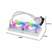 Cooler Master ML240L Core ARGB CPU Liquid Cooler - White | Support Intel & AMD Processor - LGA1700, LGA1200, LGA1151, AM5, AM4 | Gen S Dual Chamber Pump | 240mm AIO | New Pressure Optimised Fans