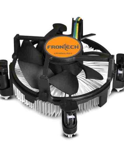 FRONTECH 775/1155 CPU Cooling Fan with Universal Socket & Heat Sink for Better Air Circulation, Super Silent, De-Vibrating, HS Sunflower Design, (CPF-0002, Black)