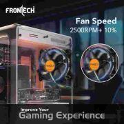 FRONTECH 775/1155 CPU Cooling Fan with Universal Socket & Heat Sink for Better Air Circulation, Super Silent, De-Vibrating, HS Sunflower Design, (CPF-0002, Black)