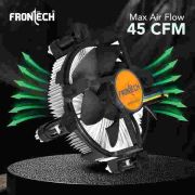 FRONTECH 775/1155 CPU Cooling Fan with Universal Socket & Heat Sink for Better Air Circulation, Super Silent, De-Vibrating, HS Sunflower Design, (CPF-0002, Black)