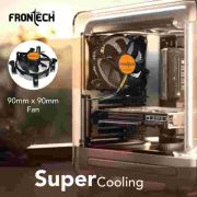 FRONTECH 775/1155 CPU Cooling Fan with Universal Socket & Heat Sink for Better Air Circulation, Super Silent, De-Vibrating, HS Sunflower Design, (CPF-0002, Black)