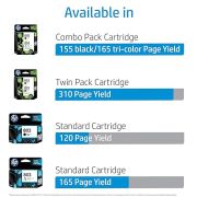 HP 803 2-Pack Economy Black/Tri-Color Original Ink Cartridges