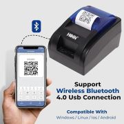 HOIN 58mm 58MM (2 Inch) USB Bluetooth H-58BT Thermal Receipt Printer | Compatible with ESC/POS Print Billing Invoice | Mobile Printing – (No Battery Backup)
