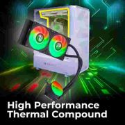 ZEBRONICS AIO240AB – 240mm AIO Liquid Cooler with Support Up To LGA1700 / AM5 sockets, Anti Leak Design, ARGB sync, Braided Tubing, Fan controller with Remote control (Black)