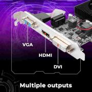 ZEBRONICS GT610 2GB DDR3 with Pcie 2.0,Multiconnectivity Hdmi Dvi Vga,High Efficiency,Heatsink with Fan