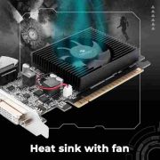 ZEBRONICS Gt610 2GB DDR3 with Pcie 2.0,Multiconnectivity Hdmi Dvi Vga,High Efficiency,Heatsink with Fan