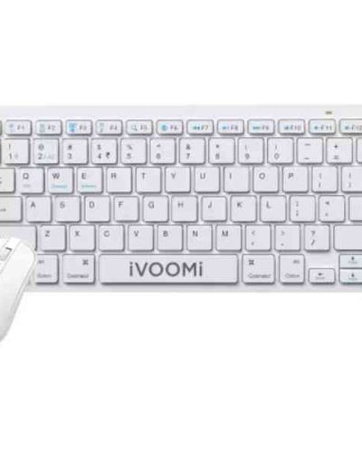 iVoomi Zoox Wireless Keyboard and Mouse with 2.4 GHz & Bluetooth 5.0 Connectivity Combo Set