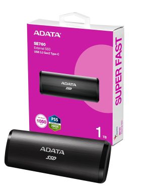 ADATA SE760 1TB External Solid State Drive/SSD, USB 3.2 Gen 2 with Type-C