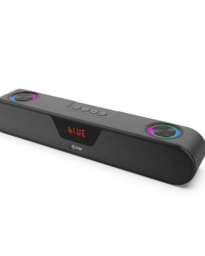 EVM EnBar 2.0 Bluetooth Speaker – RGB Lights – 8 Hrs of Playtime – 16W Max Output – Type C & Aux Cable Included – 1 Year Warranty (EVM-BTS-101)