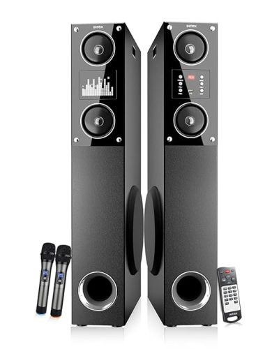 Intex Mm USB Speaker Tw 16000 Fmub(Dual), Black