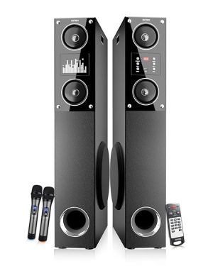 Intex Mm USB Speaker Tw 16000 Fmub(Dual), Black
