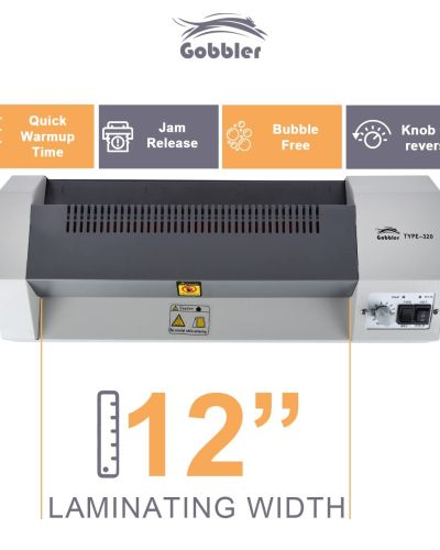 GOBBLER Type-320 All-in-One Professional Lamination/Laminating Metal Machine | Hot & Cold | A3 Laminator (Photos ID, I-Card, Documents, Certificate) – White