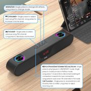 EVM EnBar 2.0 Bluetooth Speaker - RGB Lights - 8 Hrs of Playtime - 16W Max Output - Type C & Aux Cable Included - 1 Year Warranty (EVM-BTS-101)