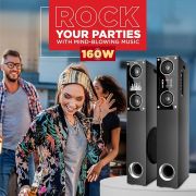 Intex Mm USB Speaker Tw 16000 Fmub(Dual), Black