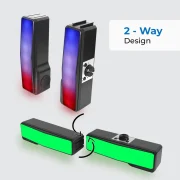 Zebronics Wonderbar 20 PC/Laptop Speaker (2.0), RGB, 3.5mm jack