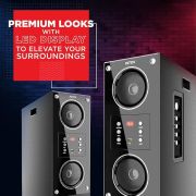 Intex Mm USB Speaker Tw 16000 Fmub(Dual), Black