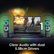 Zeb Wonderbar 10 2.0 multimedia RGB speaker for Laptop, Desktop, Mobile, TV, 3.5mm jack, USB