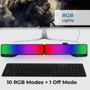 Zebronics Wonderbar 20 PC/Laptop Speaker (2.0), RGB, 3.5mm jack