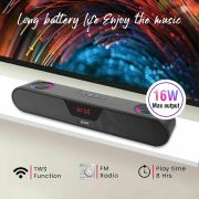 EVM EnBar 2.0 Bluetooth Speaker - RGB Lights - 8 Hrs of Playtime - 16W Max Output - Type C & Aux Cable Included - 1 Year Warranty (EVM-BTS-101)