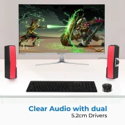 Zebronics Wonderbar 20 PC/Laptop Speaker (2.0), RGB, 3.5mm jack